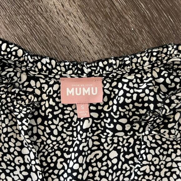 Show Me Your‎ Mumu Leopard Print Puff Sleeve Button Front Blouse - Picture 4 of 10